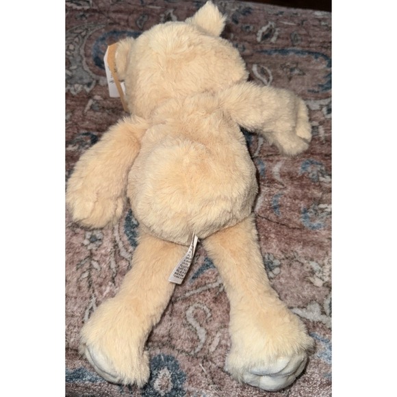 GET YOUR HANDS ON A GANZ Beige Ridge Floppy Soft Beanbag Bear‎ 12 in New - Picture 5 of 7
